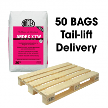 Ardex X7W Flexible Standard Set Adhesive White S1 20kg Full Pallet (50 Bags Tail Lift)